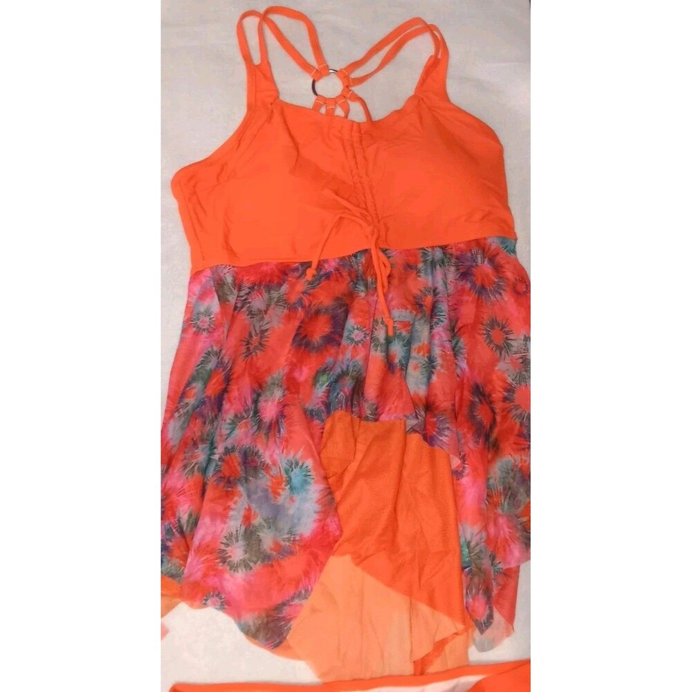 NWT! Century Star Tankini Set Top And Botton 2 Piece Womens Size Medium Orange - Picture 2 of 8